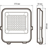 Прожектор светодиодный PFL-S4 150Вт 6500К IP65 80град. ДО с клапаном с линзовым модулем Pro+ JazzWay 5036444