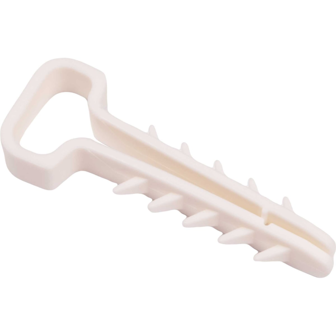 Дюбель-хомут JAZZWAY 5054929 PCD-F 05х10-45-100WH для плоского кабеля PA6.6 белый (уп.100шт)