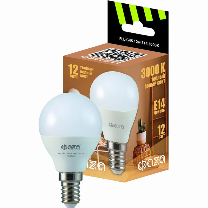 Лампа JAZZWAY ФАZА FLL- G45 12w E27 3000K 230/50