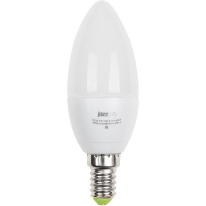 Лампа светодиодная JAZZWAY PLED- ECO-C37 5W E14 3000K