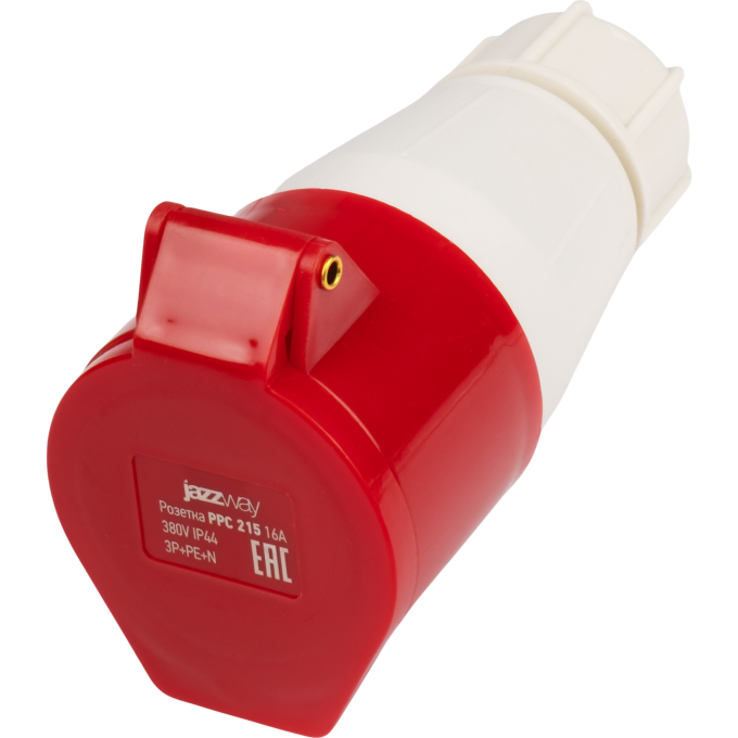 Розетка переносная JAZZWAY PRO 5072497 PPC 215 16А 5п 3Р+РЕ+N 380В IP44
