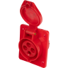 Розетка стационарная JAZZWAY PRO 5072954 СП PPC 414 16А 4п 3Р+РЕ 380В IP44