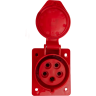 Розетка стационарная JAZZWAY PRO 5073036 СП PPC 425 32А 5п 3Р+РЕ+N 380В IP44
