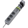 Удлинитель JAZZWAY ETD-03U-150-gy 5059559 3х1.5м на струбцине с заземлением с выкючателем 3 USB выхода (2А+1С) IP20 ПВС 3х1 (3х1.5)