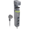 Удлинитель JAZZWAY ETD-03U-150-gy 5059559 3х1.5м на струбцине с заземлением с выкючателем 3 USB выхода (2А+1С) IP20 ПВС 3х1 (3х1.5)