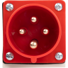 Вилка стационарная JAZZWAY PRO 5072893 для наружной установки PPC 524 3Р+РЕ 32А 380В IP44
